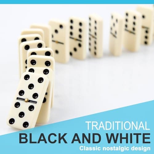 Navoys Classic Double 6 Dominoes Tin Gift Set 28 Pieces - Retro Dominoes Game for Children & Adults, Dementia Activities, Pub Game, Kids Age 8 and Above, Travel Size Design — view 6