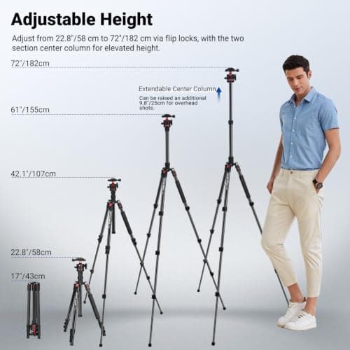 NEEWER BASICS TP14B 72" / 182 cm Compact Travel Tripod Monopod for Camera — view 3
