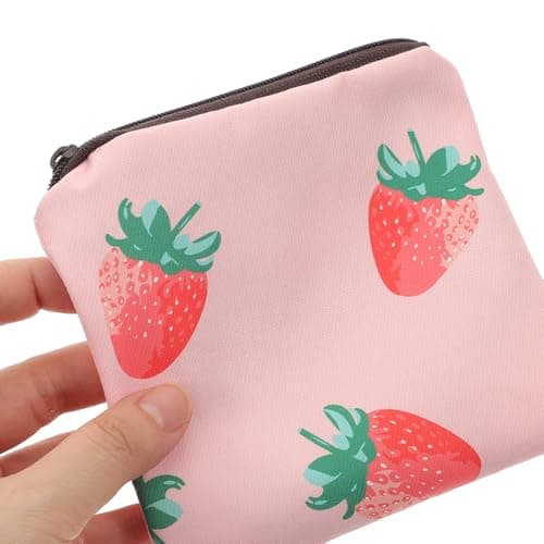 OKUMEYR 4pcs Sanitary Pad Storage Bags with Zipper, Polyester Feminine Hygiene Period Bags, Portable Decorative First Period Kit for School Or Travel — view 4