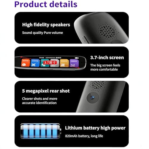 Scan Reader Pen for Dyslexia - 142 Language Translator with Real-Time Text-to-Speech & Scan to Text - Portable Reading Pen Smart Reading Aid for Elderly, Kids & Students — view 3