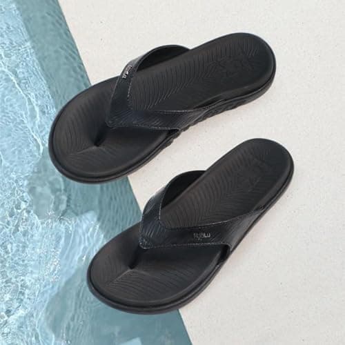 KuaiLu Womens Arch Support Flip Flops Yoga Mat Cushioned Orthopedic Sandals — view 3