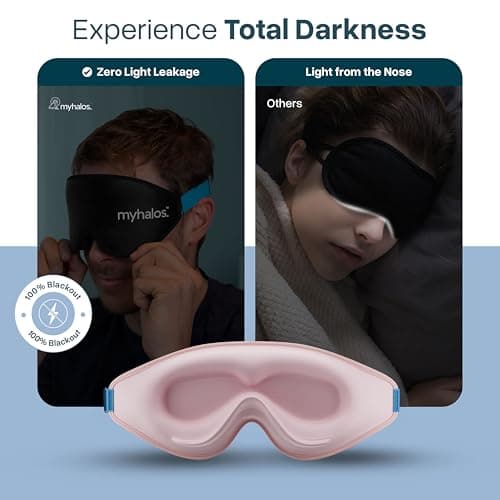 MyHalos Blackout Sleep Mask, Eye Mask for Sleeping, Zero Pressure, Travel — view 4