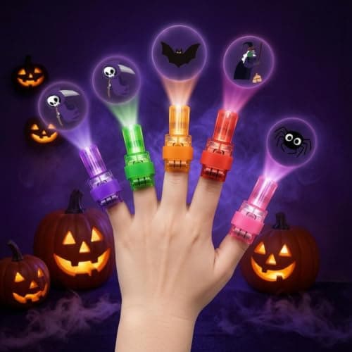 Roadoor Halloween Finger Projector Light, Spooky LED Finger Lights Pack — view 5