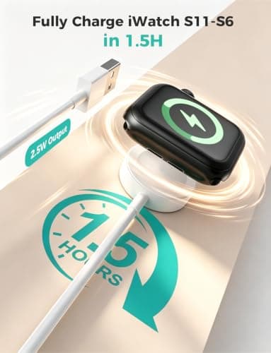 2026 Upgraded iWatch Charger Compatible with Apple Watch Charger USB Magnetic Charging Cable Portable Fast Accessories for iWatch Ultra/SE/Series 9/8/7/6/5/4/3/2/1(1m) — view 3