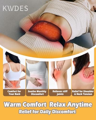 Kivdes Cordless Heating Pad Rechargeable ，Electric Wearable Heat Pad — view 4