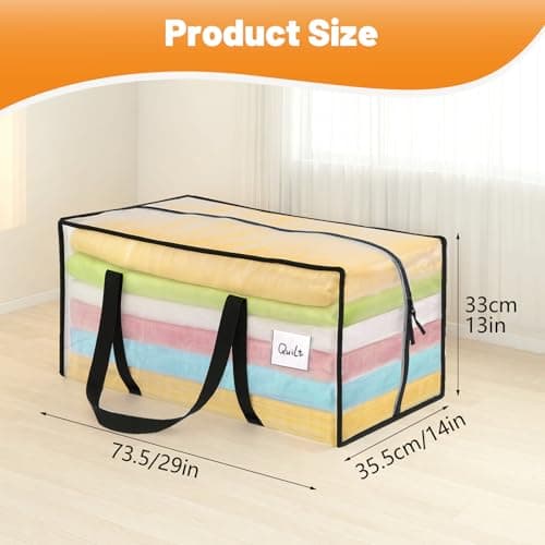 Dntorx 4 Pack Moving Bags, 93L Storage bags with Lids for Home & Dorm — view 2