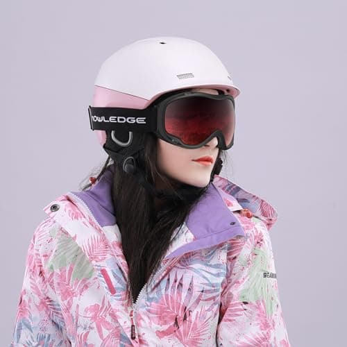 Snowledge Ski Snowboard Goggles with UV400 Protection, Skiing Snowboarding Goggles of Dual Lens with Anti Fog for Men, Women,Helmet Compatible — view 4