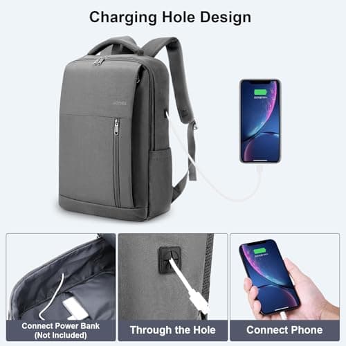 HOMIEE Laptop Travel Backpack 17.3 Inch, Business Laptop Bag Men Anti Theft — view 4