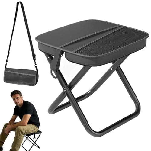 Camping Stool, Collapsible Stool 28 × 26 × 26cm Folding Stool Foldable