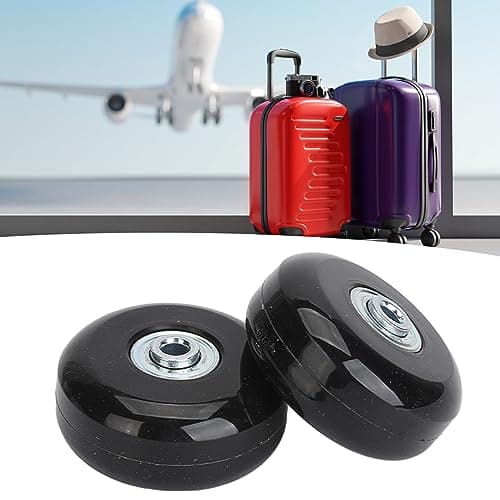 2Pcs Luggage Replacement Wheels with Rubber Universal Swivel Casters — view 4