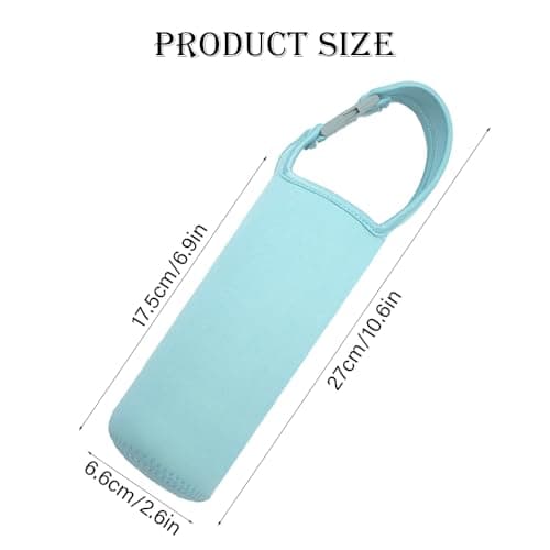 Blue Water Bottle Sleeve Neoprene Pouch for Outdoor Hiking Travel, 550ml — view 2