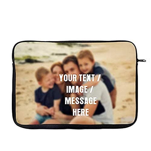 Personalised with your own Text/Image/Any Name themed Slim Fit The Ideal Travel Bag To Keep Your Lap top Safe Compatible W / 13” / 14” / 15” Laptop Sleeve Unique Laptop Accessories (14")