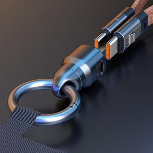 KACCDE Phone Strap and 240W USB C Charging Cable for Travel, Yellow — view 6