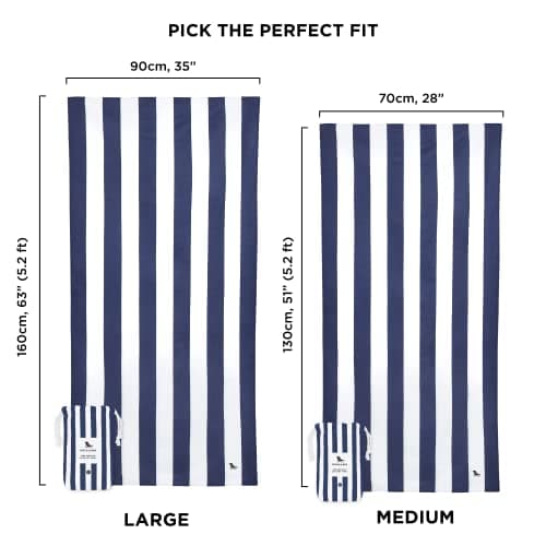 Dock & Bay Kid's Towel - For Beach Use - Quick Dry, Sand Free - Compact, Lightweight - 100% Recycled - Includes Bag - Cabana - Whitsunday Blue, Medium (130x70cm, 51x28) — view 2