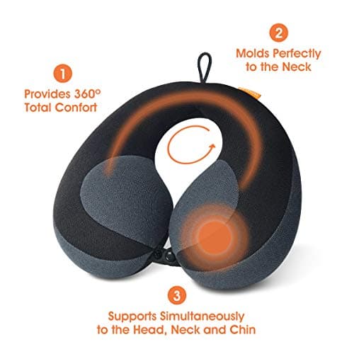 INFANZIA Kids Travel Pillow, Chin Support for Car Seat & Plane, Black — view 2
