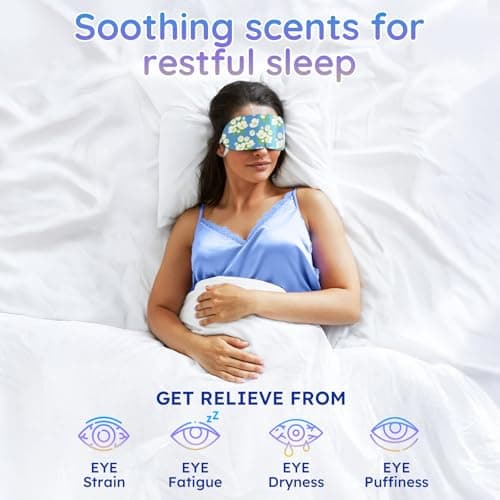 16 Pack Steam Eye Mask Variety Set Lavender Chamomile Jasmine and Unscented, Heated Eye Masks for Dry Eyes Puffiness and Relaxation, Self Heating Warm Compress for Sleep and Travel — view 2