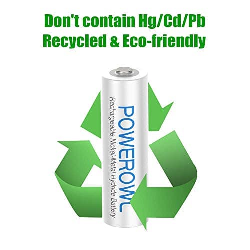 POWEROWL NI-MH AAA Rechargeable Battery 1.2V 1000mah 4-Pack AAA Rechargeable Batteries for Cordless Phones — view 3