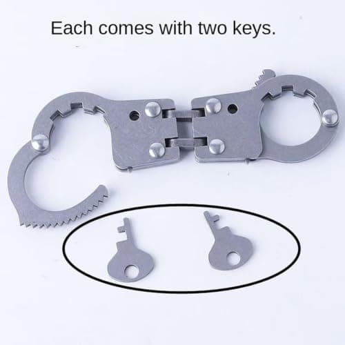 Toy Handcuffs Realistic Pretend Play Relaxing with Keys — view 4