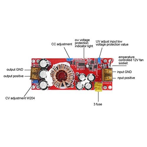 DC to DC Power Converter 10-60V to 12-97V 1500W 30A Voltage Step Up Boost Converter CC CV Power Supply Module — view 3
