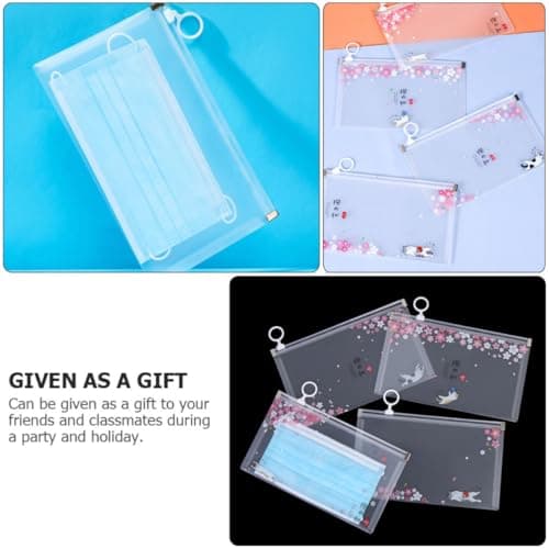 4pcs Cartoon File Storage Pouch for Students Sealed Zipper Waterproof — view 5