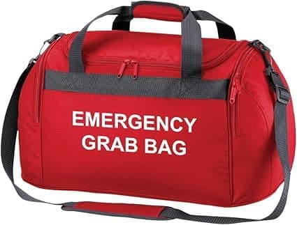 FireShield Emergency Grab Bag - Home Evacuation & Car Safety Kit - Compact Holdall Bag
