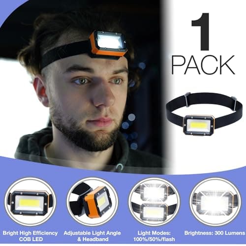 Navoys Super Bright COB 3 Light Modes Head Band Torch — view 3