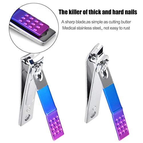 Manicure Set 7 pcs Pedicure Kit Professional Fashion Stainless Steel Nail Clippers Nails Cuticle Remover Toenail Cutter Grooming Tools for Girls Men Women — view 4