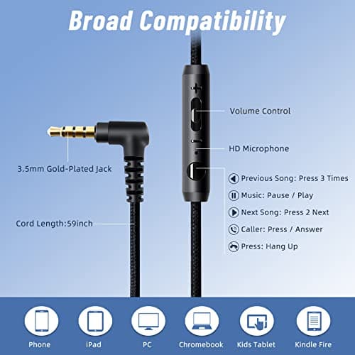 Rockpapa Circle ONE Foldable Kids Headphones Wired with Microphone &3.5mm — view 3