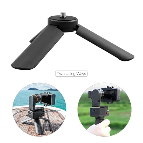 Andoer Mini Portable Tripod And Grip Stabilizer Foldable Time Lapse Photography Stand Desktop Tabletop Tripod For Feiyu WG2 G5 SPG Series Vimble C Summon WG WGS G4S G4 Pro Gimbal — view 2