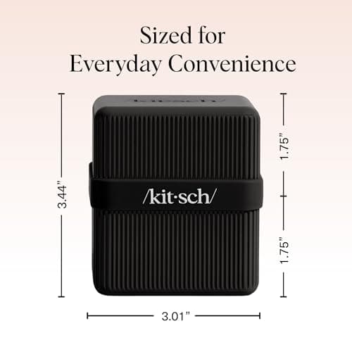 Kitsch 2-Compartment Travel Soap Case – Bar Soap Holder & Organizer, Travel Case for Bars – TSA-Approved – Lightweight, Durable, Leak-Proof, Made from Recycled Plastic – Black — view 6