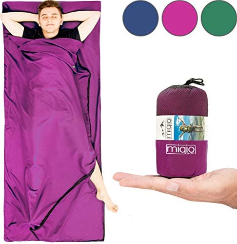 MIQIO 2-in-1 Sleeping Bag Liner and Lightweight XL Size Double Travel Bed Sheet — view 6