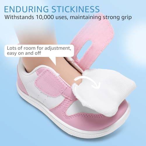 STQ KIDS Girls Trainers Toddler Wide Toe Box Barefoot Shoes Zero Drop Kids First Walking Shoe Lightweight Soft School Running Tennis Sneaker Daycare Sports Pink White 8 UK Toddler — view 6