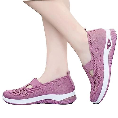 Women Orthopedic Casual Shoes Breathable Soft Sole Orthopedic Walking Shoes Women Orthopedic Walking Sneaker Lightweight Athletic Walking Shoes Purple — view 2