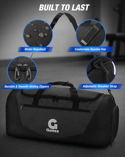 Gonex 30L Gym Duffel Bag with Shoe Compartment — view 4