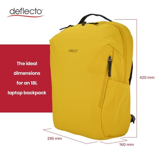 Deflecto 18L Anti-Theft Water-Resistant Laptop Backpack 15.6" - Secure Hidden Pockets, High Visibility Commuter Rucksack for Travel, School & Work - Men's & Women's — view 6