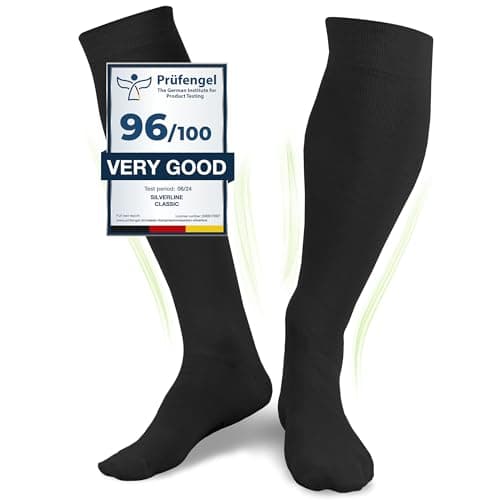 Graduated Compression Socks, Medical Socks, For Men and Women, 60% Organic Cotton (Beige, M (38-40)) — view 2