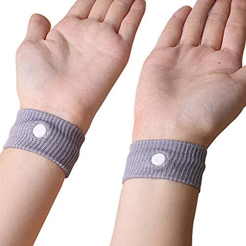 Boolavard 4Pcs Travel Wristbands,Anti-Nausea Motion Sickness Relief Wrist Band, for Morning Sickness, Acupressure Wristbands for Nausea Relief Car Sickness Bracelet (2 Pairs)