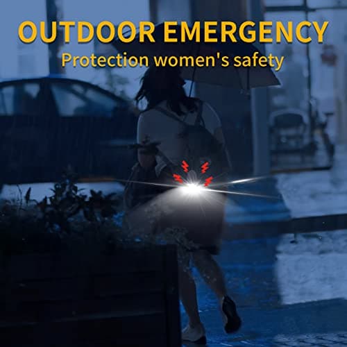 Lancoon Rechargeable Safe Personal Alarms Self Defense for Women Children Elderly with LED Flashlight Travel Essentials Emergency Security 125dB Loud Keychain Alarm Outdoor Safety Pink — view 5