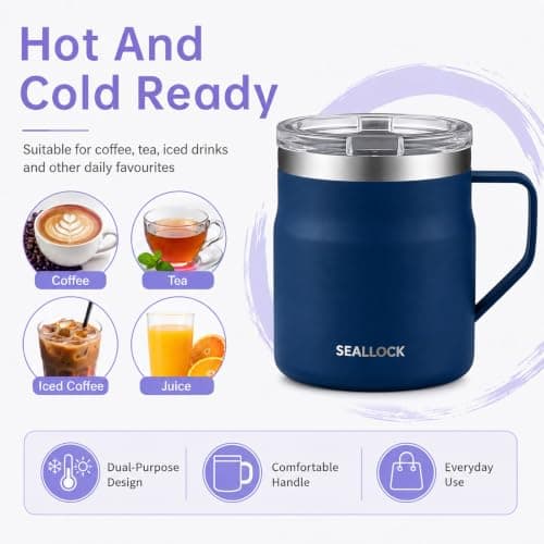Insulated Coffee Mug & Stainless Steel Tumbler -Travel Mug with Lid — view 6