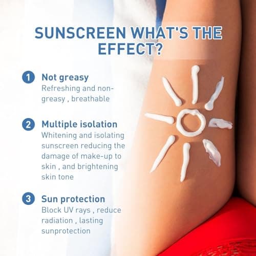 2PCS 50G Sunscreen SPF 100 for Face and Body,Hydrating Lightweight Sun Cream with UVA/UVB Protection,Non-Sticky SPF Moisturiser for Outdoor Activities,Travel,Beach&Daily Summer Use,Travel Friendly — view 3