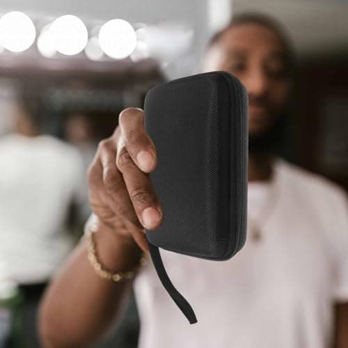 AMUSLESUR 2pcs Eva Heavy-duty Protective Travel Case with Zipper for Hard Drives Earphones and Cables Portable Electronics Organizer Black Storage Box for Home and Business Trips — view 6