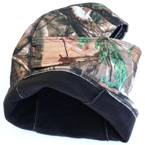 RALSPEC Camouflage Fleece Lined Balaclava Warm Winter Windproof Thermal Hood Neck Warmer Mask English Oak Tree Real Leaf Camo Hunting Photography — view 3