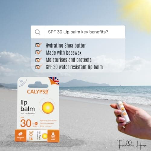 Calypso Sun Protection Twin Pack for Adults & Kids: SPF 50 Roll On Sunscreen & SPF 30 Lip Balm - Travel-Friendly Suncare Essentials — view 5
