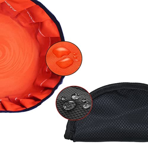 MABAHON 2Pcs Collapsible Dog Travel Bowls Portable Nylon With Clean Cloth — view 4