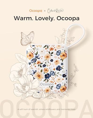OCOOPA Hand Warmers Rechargeable, Smart Temp Control 7H*2 Long Safe Heat, Ultra Slim, Pocket-Size Design That Fits Gloves, Gifts for Women, Outdoor, Office, Commute (UT5 Nano) — view 6