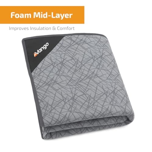 Vango Universal Tent Carpet, Luxury Camping Rug with Soft Woven Nylon Top & Insulating Foam Mid-Layer, Waterproof Non-Slip PE Base, Easy Clean Groundsheet Protector with Carry Bag (260 x 360cm) — view 3