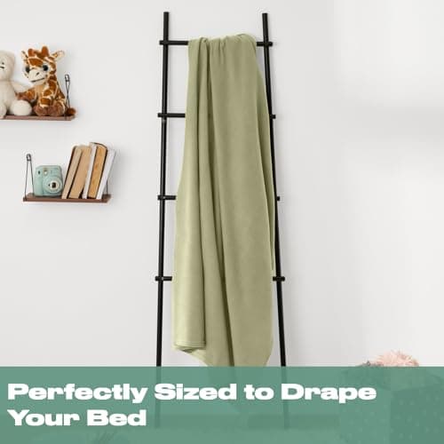 Dreamscene Wholesale 10 x Fleece Blanket Green Throw, Soft Cosy Warm Throws for Sofas Bed Couch Settee Throws Joblot Travel Garden Blanket Single Bed Throw Bulk, Sage Green - 120 x 150cm — view 6