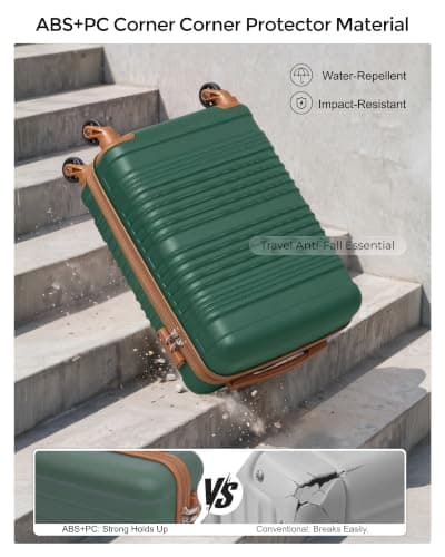 COOLIFE 55×35×20 Cabin Suitcase + 40x30x20cm Ryanair Cabin Bag EasyJet Set — view 5