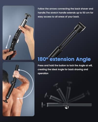 NUBACK Back Shaver for Men, with Adjustable Handle — view 4