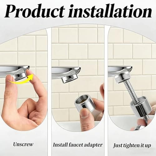 7 Pcs Faucet Adapter Kit with Black Washers, Universal Tap Adapter Kit — view 4